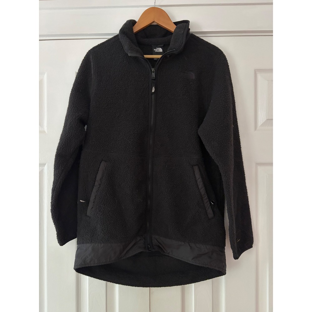 The North Face Womens Black Sherpa Fleece Full Zip Jacket High Pile Coat M